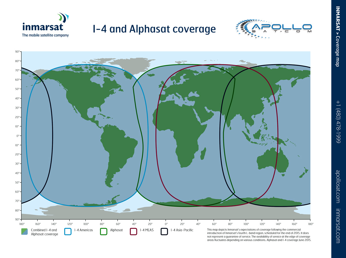 Apollo Inmarsat Alphasat and I-4- coverage