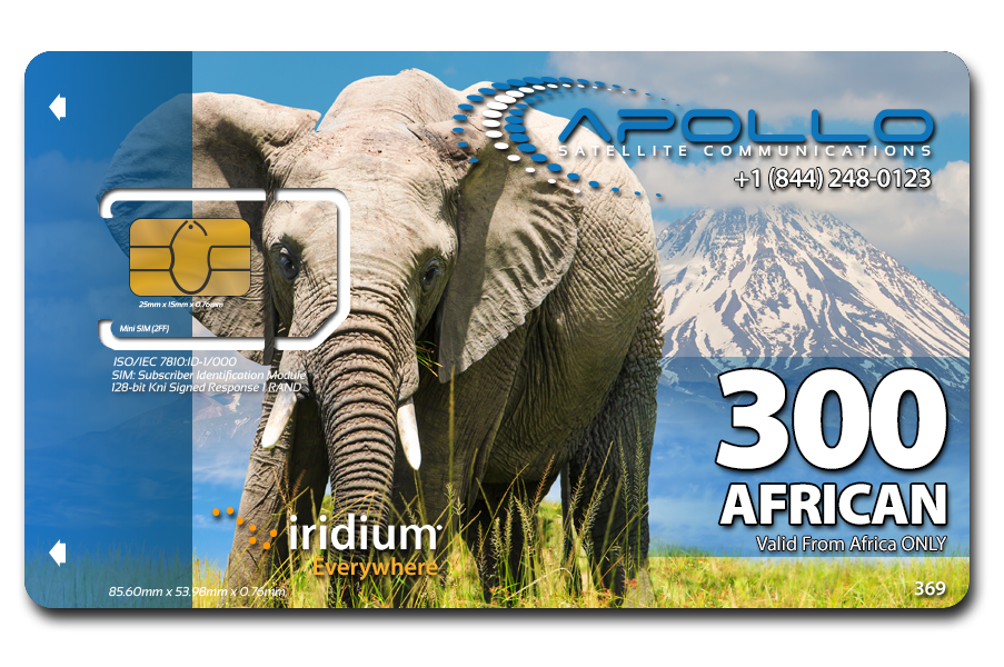 Africa Satellite Phones and Services - Iridium Africa Card