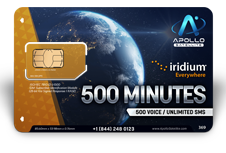 Iridium Monthly Plans 500 Monthly Minutes SIM Card - Apollo Satellite