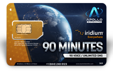 Iridium Monthly Plans 90 Monthly Minutes SIM Card - Apollo Satellite