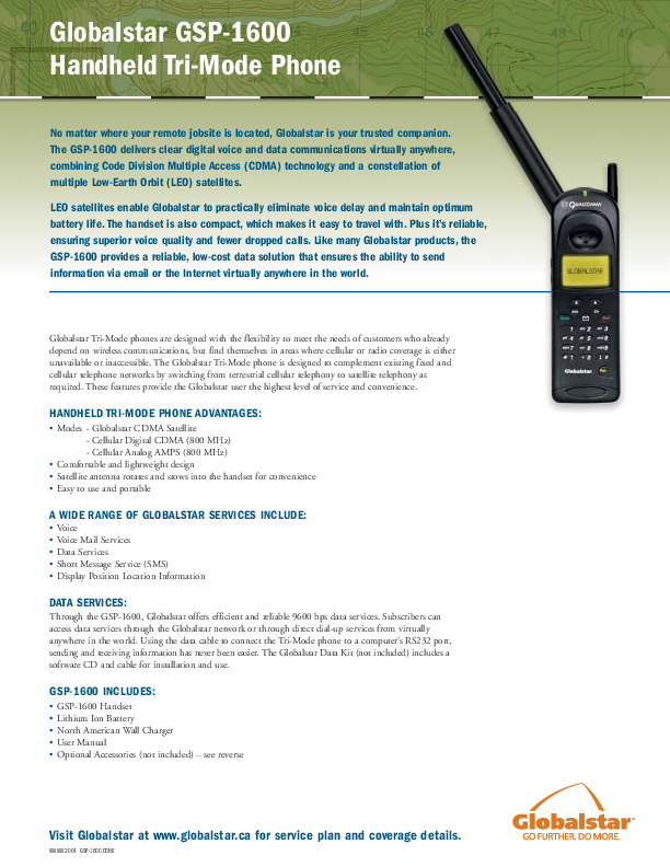 Globalstar GSP-1600 Brochure.pdf